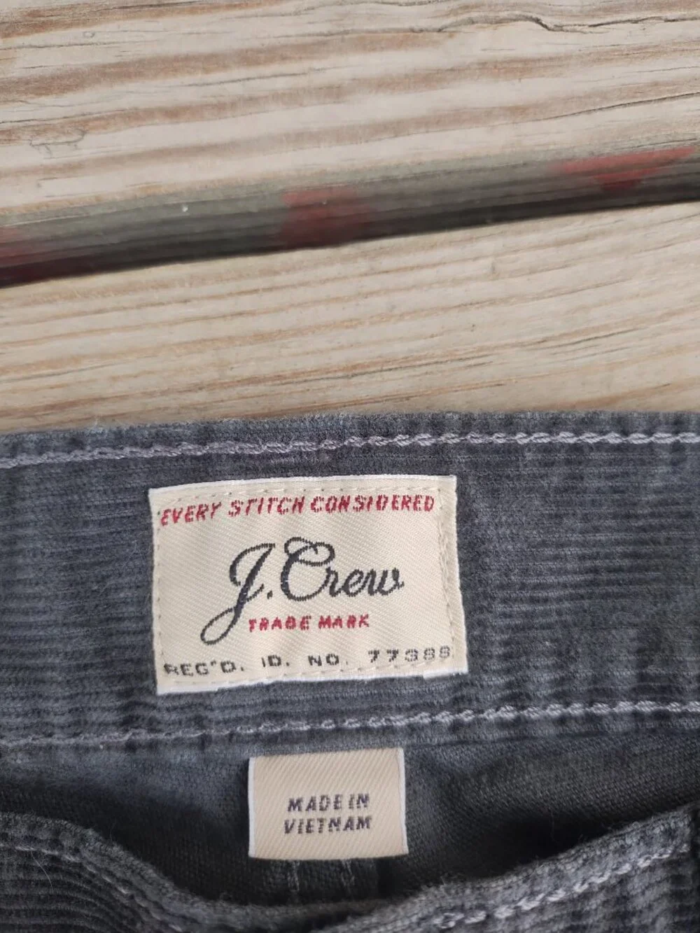 J. Crew Skinny Fit Stretch Corduroy Pants Grey 29x32